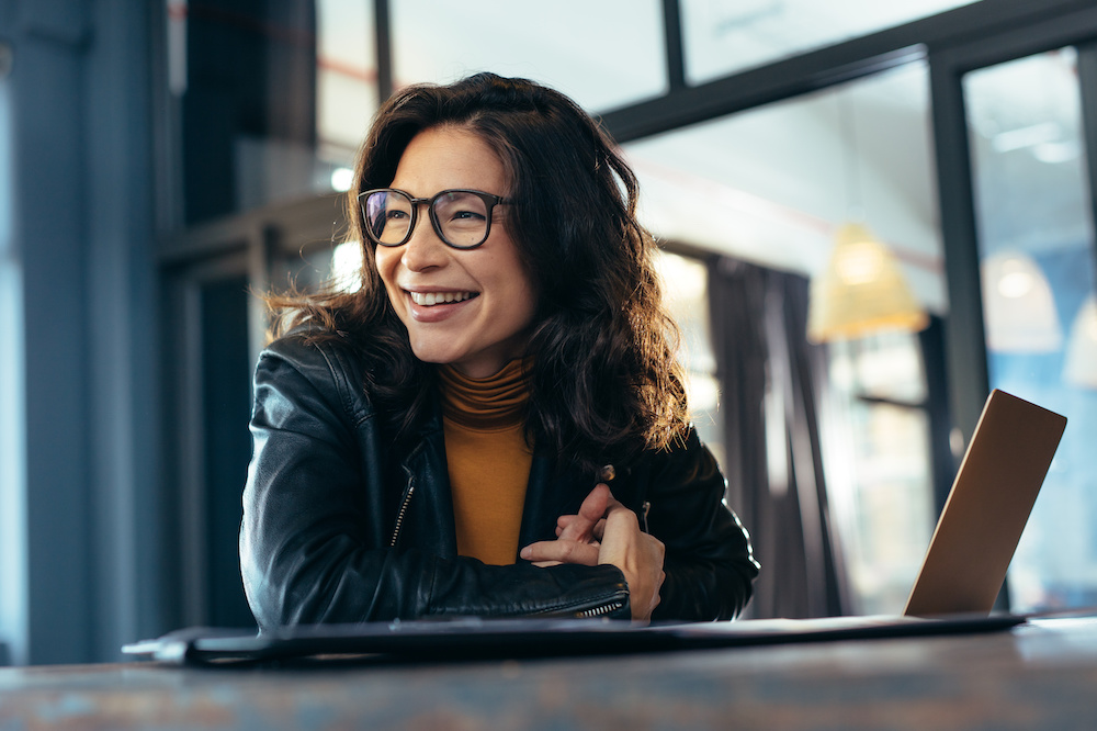 Woman in office